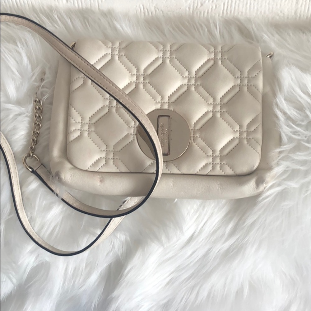 Kate Spade cream quilted crossover